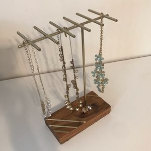 Wood Wire Jewelry Holder Necklace Display Stand